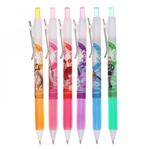 Ручка гелевая автоматическая Calligrata, 0.5 мм, стержень чёрный, корпус «Аниме», штрихкод на штуке, МИКС