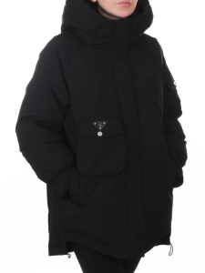 9912 BLACK Куртка зимняя женская (150 гр. холлофайбер)