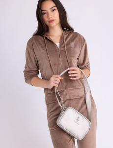 CLASSIC ZIP METALLIC CROSSBODY BAG