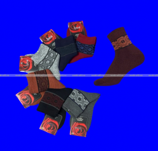 Зувей носки женские внутри махра с рисунком арт. 2531