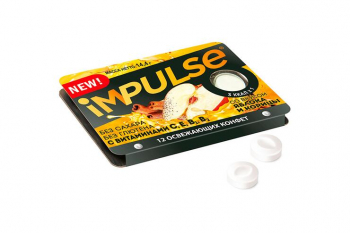 «Impulse», пастилки со вкусом яблока и корицы, 14,4 г (упаковка 12 шт)