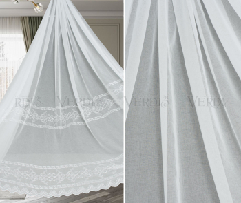 Имитация льна с вышивкой Одейя