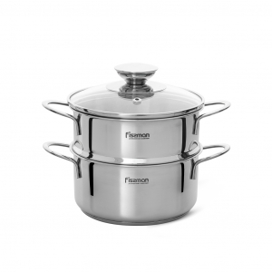 Мини-кастрюля с пароваркой из нержавеющей стали 14 см / 1,1 л Bambino