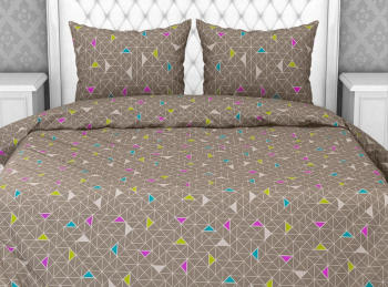 Наволочка Треугольники беж бязь