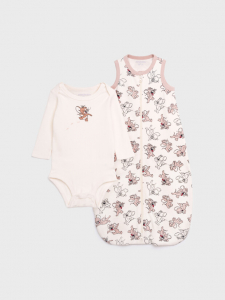 Комплект для девочки: боди, спальный мешок