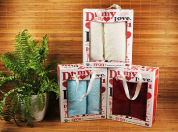 Набор полотенец EFOR из 2х пр. (50*90,70*140) бамбук РАСПРОДАЖА