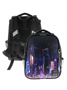 Рюкзак каркасный, школьный, 38?30?16 см, эргономичная спинка «Сити»