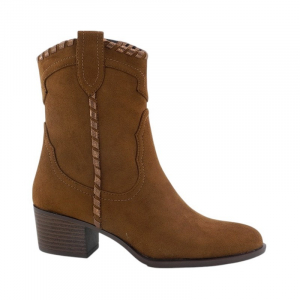 Amarpies Botin Cuero Moda Cowboy Mujer