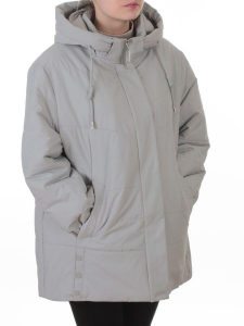 B-552 LT. GREY Куртка демисезонная женская (100 гр. холлофайбер)