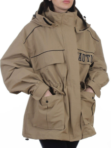 3101 DK. BEIGE Куртка демисезонная женская (100 гр. холлофайбер)