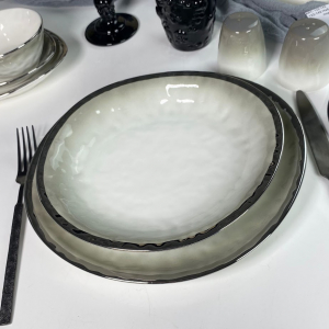 122-126 Набор из 2 глубоких тарелок 22,5х21,5х3,5см  TORONTO GREY в под.уп.(х12)Фарфор