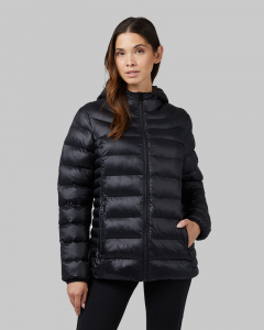 WOMEN'S SHINY HOODED JACKET