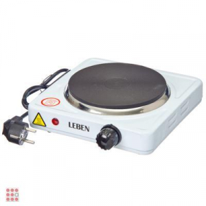 LEBEN Плитка электрическая одноконфорочная 1000Вт нагр. эл. диск d15,5см