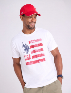 WATERCOLOR FLAG JERSEY T-SHIRT
