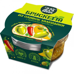 Брускетта из оливок Халкидики с пряными травами