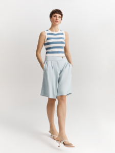 Топ вязаный в полоску