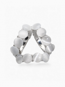 Муфта для платка «Треугольник», цвет серый в серебре