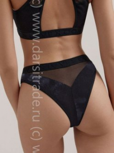 Трусы LBR2496 Rib With Mesh Conte Elegant Дроп бразильяна