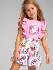 Комплект для девочки: футболка, шорты