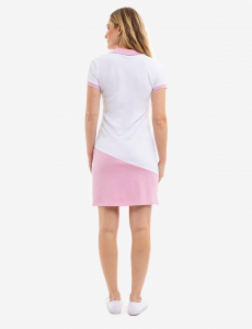 COLORBLOCK BIG LOGO POLO DRESS