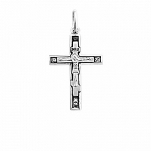 010.55 крест из серебра частично черненый штампованный