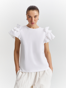 Футболка с рюшами
