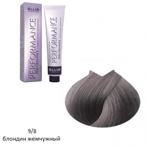 OLLIN PERFORMANCE 9/8 блондин жемчужный 60мл,Перманентная крем-краска для волос
