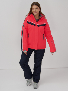 Горнолыжный костюм женский зимний УЦЕНКА малинового цвета 02809M