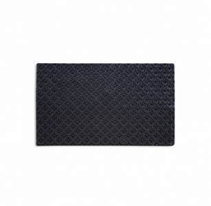 Коврик придверный ORNAMENT серебряный 74x44см