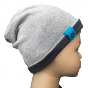 32/143-3 Шапка двухсторонняя трикотажная для мальчиков AJS