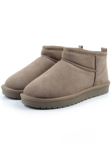 04-PF8300-6 KHAKI Угги женские (натуральная замша, 100% шерсть)