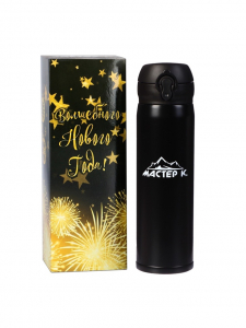 Термос Мастер К «Топ», 500 мл, 6.3?24.5 см, сохраняет тепло 8 ч, нержавеющая сталь, чёрный