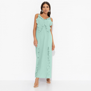 Платье с разрезом, Хорошо быть мной (мята)