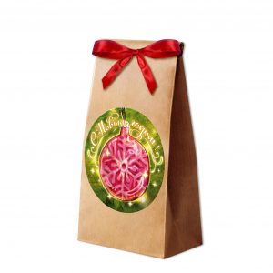 ЁЛОЧНАЯ ИГРУШКА. ШАР, крупнолистовой чёрный чай, 35 гр.