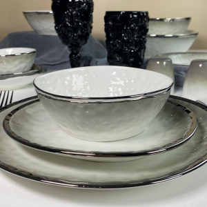 122-134 Набор из 2 салатников 15х14,5х7,5см  TORONTO GREY в под.уп.(х24)Фарфор