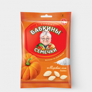 «Бабкины семечки», семечки тыквы отборные, жареные, с морской солью, 150 г