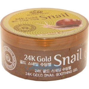 Royal Skin Многофункциональный гель для лица и тела с 24к золотом и слизью улитки, 300 мл