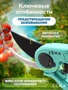 Профессиональный садовый секатор ZEMA.
