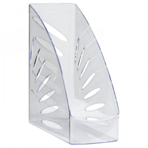 Лоток для бумаг вертикальный, СТАММ «Лидер», ширина 70 мм, прозрачный