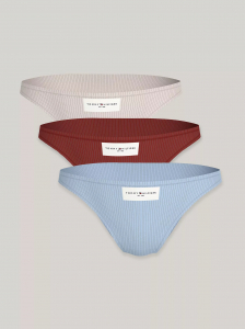 Logo Ribbed Bikini 3-Pack