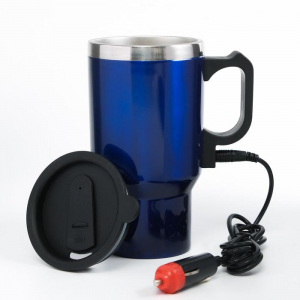 Термокружка Мастер К, 500 мл, автомобильная, 16?8.5 см, сохраняет тепло 4 ч, нержавеющая сталь, пластик, синяя