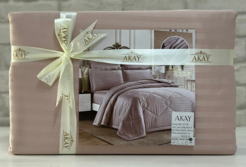 КПБ AKAY SATIN сухая роза 1,5 пвх