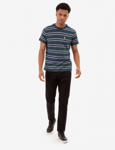 BIRDSEYE STRIPE JERSEY T-SHIRT