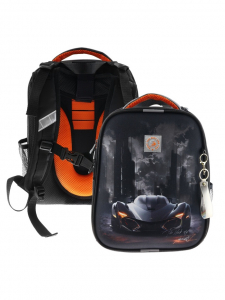 Рюкзак каркасный, школьный, 38?30?16 см, эргономичная спинка, Stavia «Машина и небоскребы»