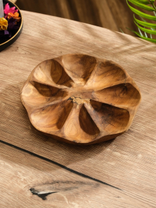 Менажница «Раковина», дерево Джати, 19?19?2.5 см, коричневая