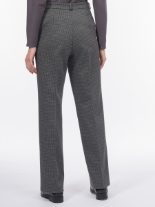 Прямые брюки со стрелками в мелкую клетку