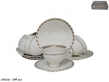 181-072 Кофейный набор 12пр. 90мл, в под.уп.(х12)Фарфор