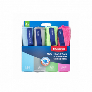 Набор салфеток из микрофибры MULTI SURFACE 4шт