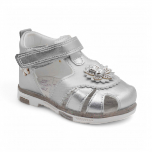 Сандалии 7195-2 серебряные