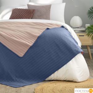 DOME ЭСПЕН син.-роз. Покрывало 240х260, 1 пр., 100% полиэстер